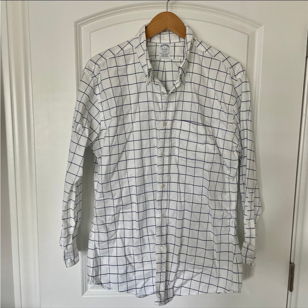Brooks Brothers windowpane button down